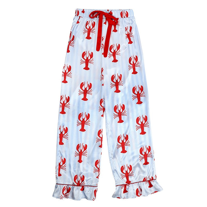 Long PJ Set Ruffles- Lobsters