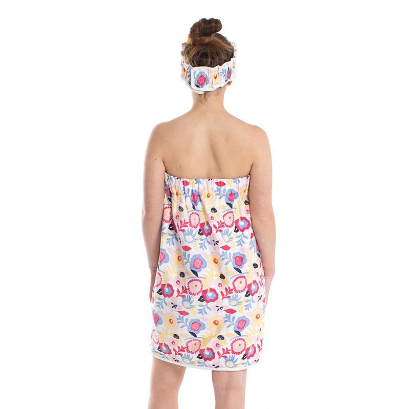 Spa Wrap/ Head Band Set- Floral