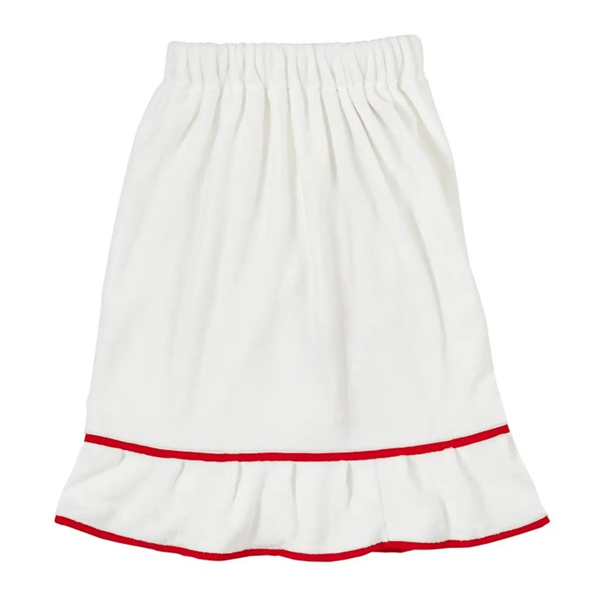 Spa Wrap - White w/ Red Trim