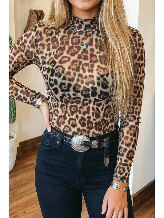 Cheetah Slim-fit Top
