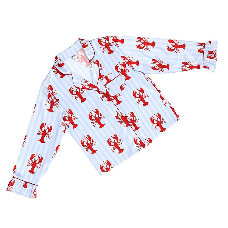 Long PJ Set Ruffles- Lobsters