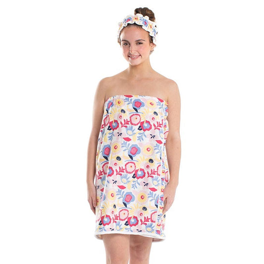 Spa Wrap/ Head Band Set- Floral