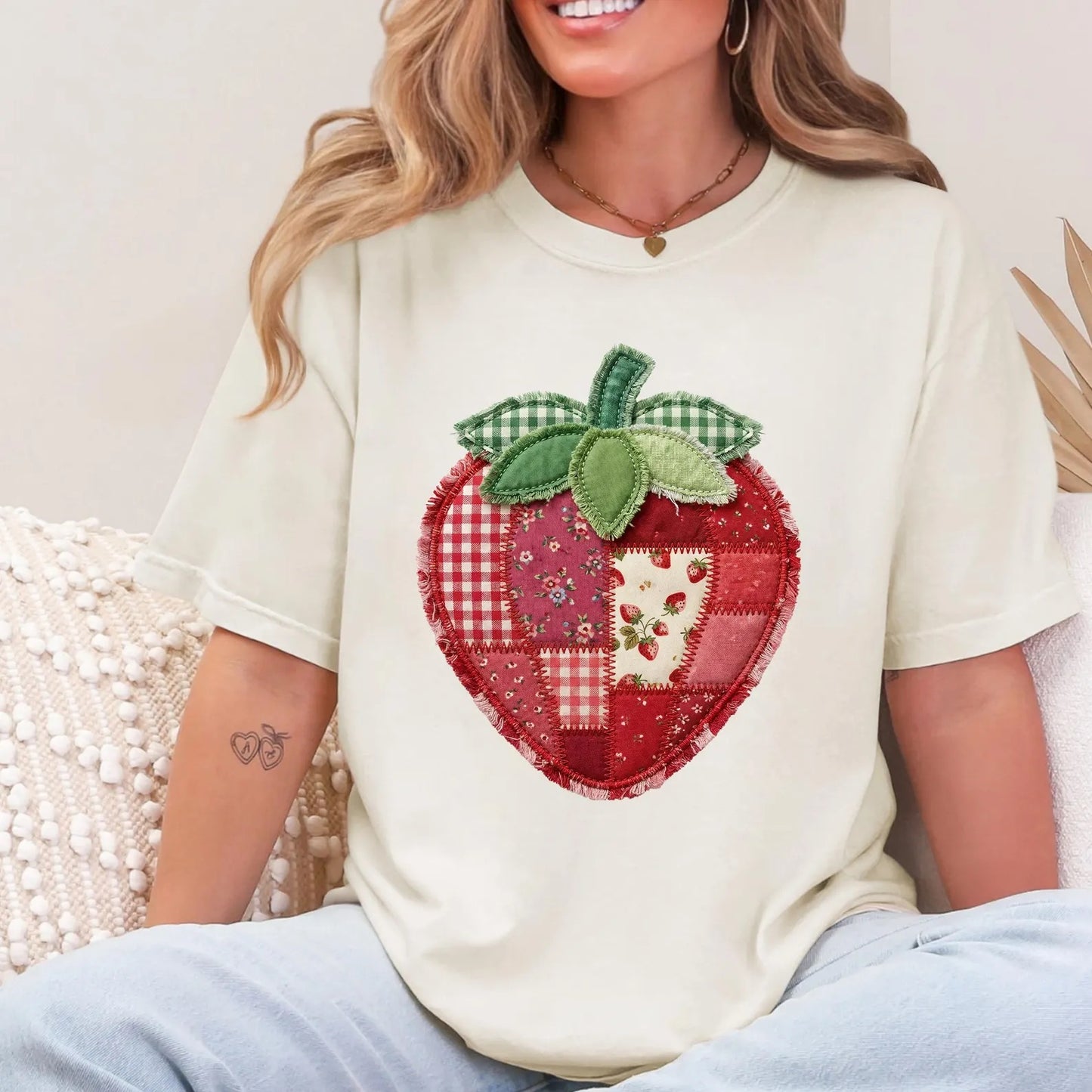 Strawberry Faux Patch Tee