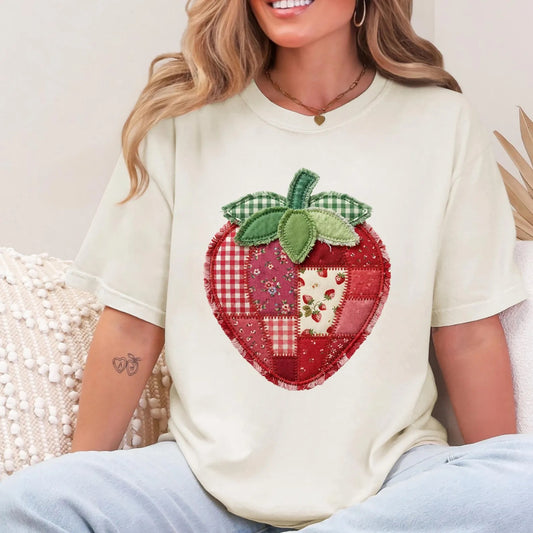 Strawberry Faux Patch Tee