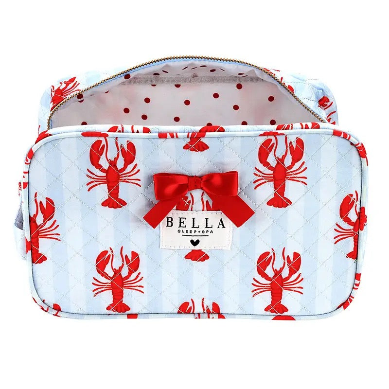 Quilted Cosmetic Bag - Lobster