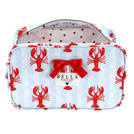 Quilted Cosmetic Bag - Lobster